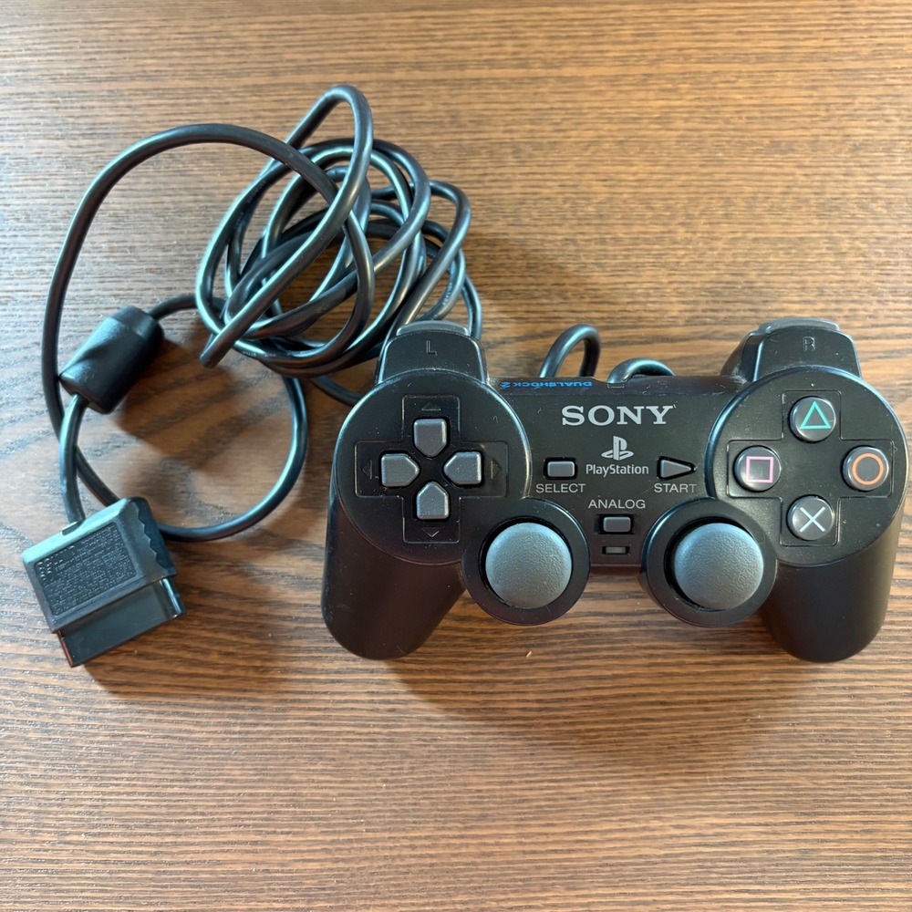 Sony DualShock 2 Controller PS2 Black Good Wired Analog Gamepad SCPH-10010